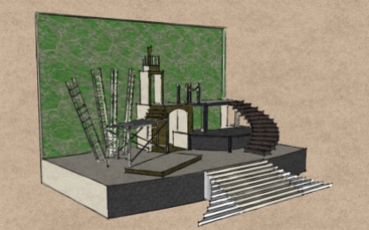 Set Design Drawing for HAIR