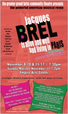 Poster Artwork for Jacques Brel is Alive and Well and Living in Paris