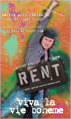 RENT Poster Art for Steve (A unique poster was created for each character/cast member for this production of RENT)