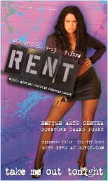 RENT Poster Art for Mimi (A unique poster was created for each character/cast member for this production of RENT)