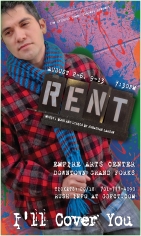 RENT Poster Art for Tom Collins (A unique poster was created for each character/cast member for this production of RENT)